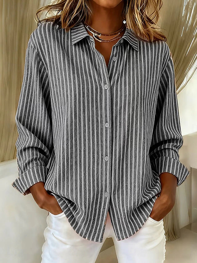 Jimena | Button-Down Striped Shirt