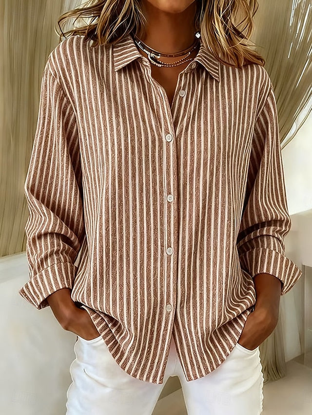 Jimena | Button-Down Striped Shirt