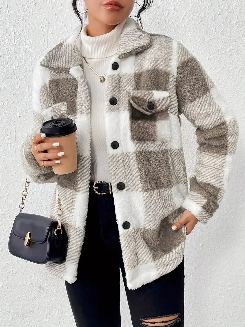 Martin | Stylish Checked Fleece Jacket
