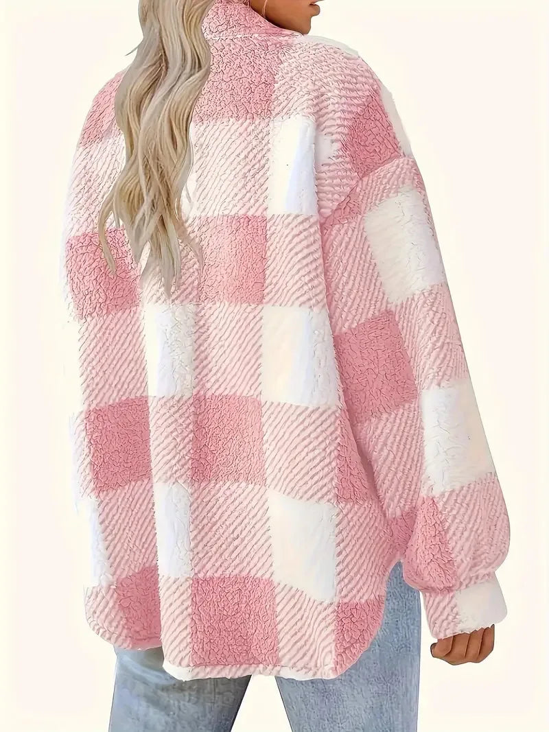 Martin | Stylish Checked Fleece Jacket