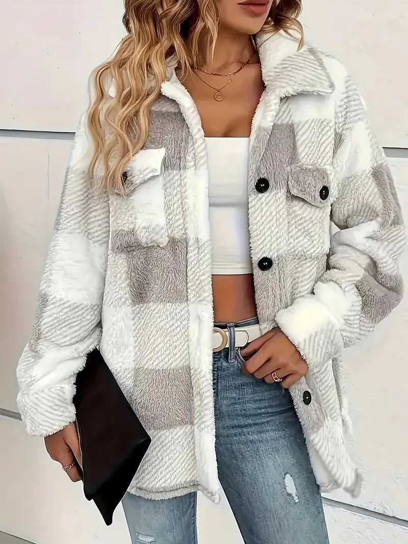 Martin | Stylish Checked Fleece Jacket