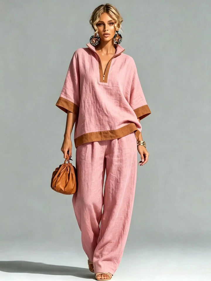 Vintage Women's Linen Effect Ensemble