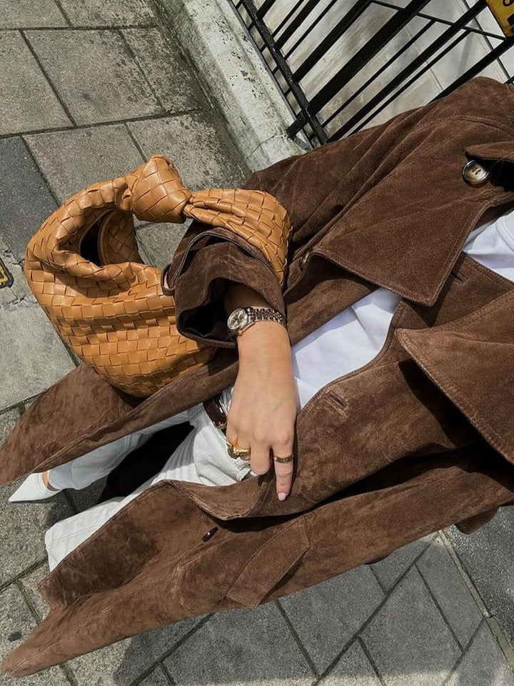 Frejas™ | Long Suede Effect Coat