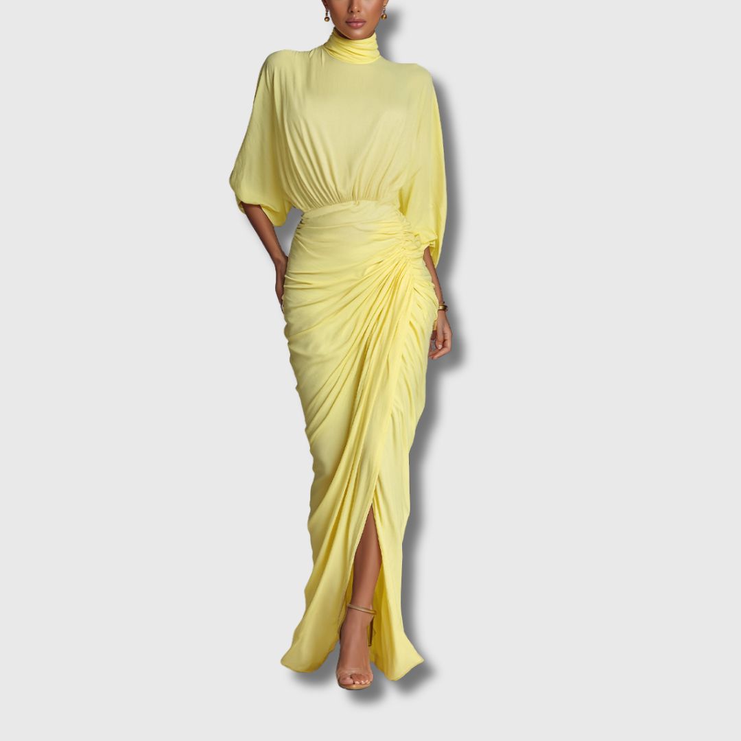 Diana – Elegant Yellow Maxi Dress