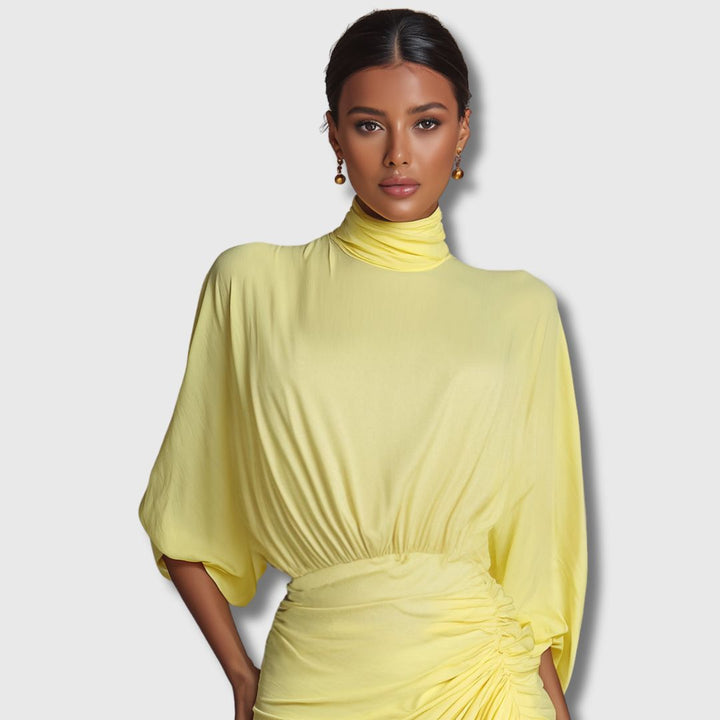 Diana – Elegant Yellow Maxi Dress
