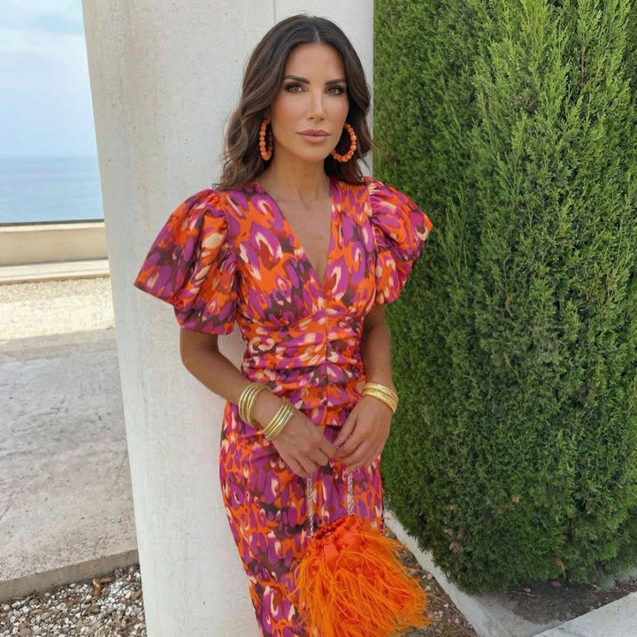 Ani – Elegant Dress with Statement Puff Sleeves