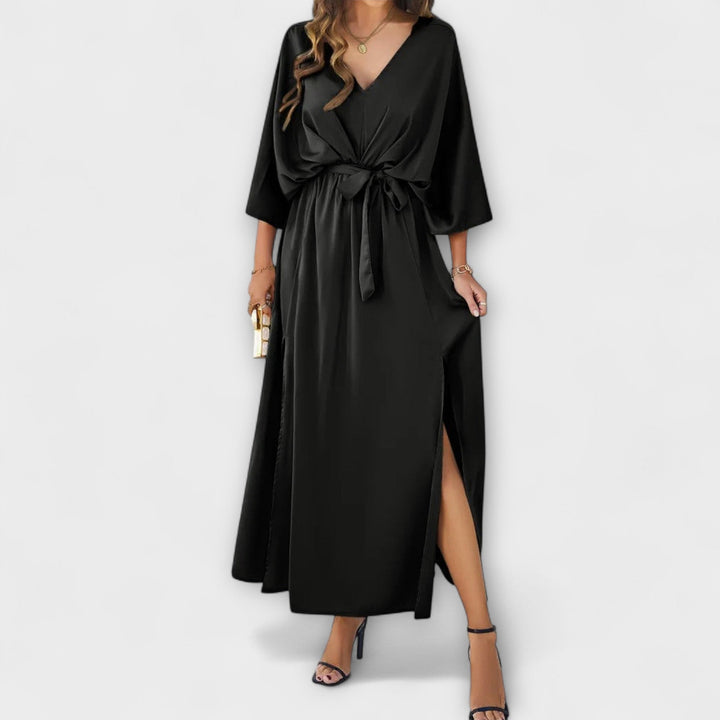 Sabrina – Elegant V-Neck Maxi Dress