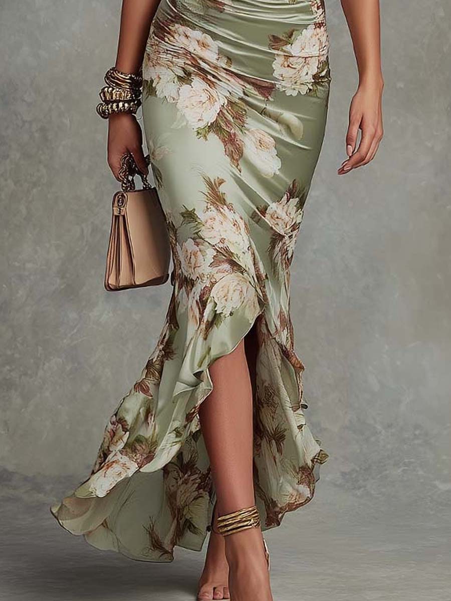 Anastasia - Luxury Asymmetrical Satin Gown