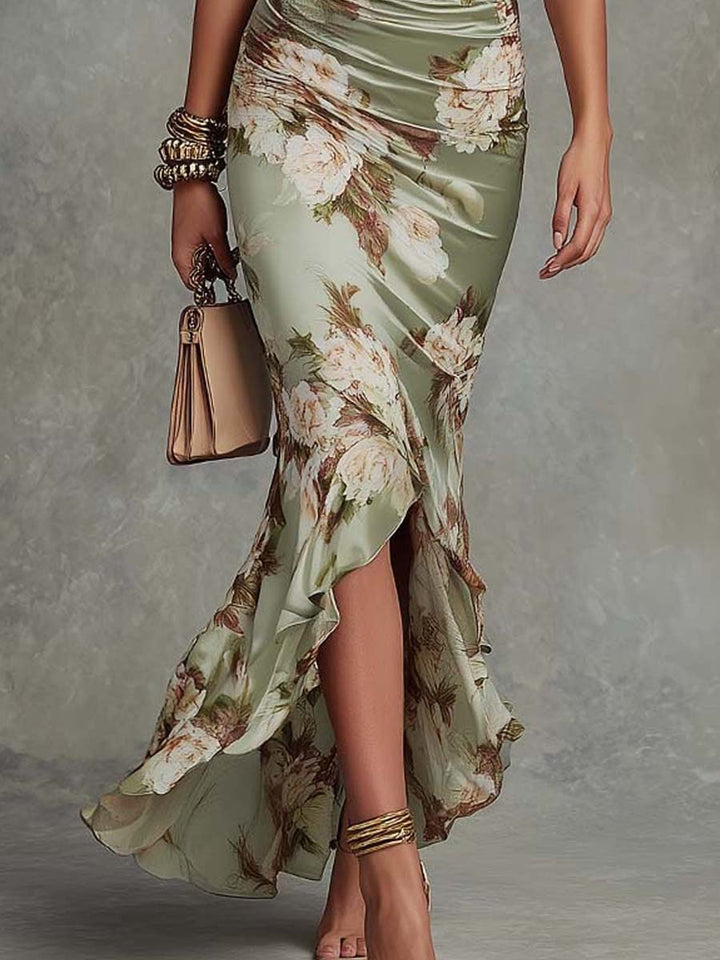Anastasia - Luxury Asymmetrical Satin Gown