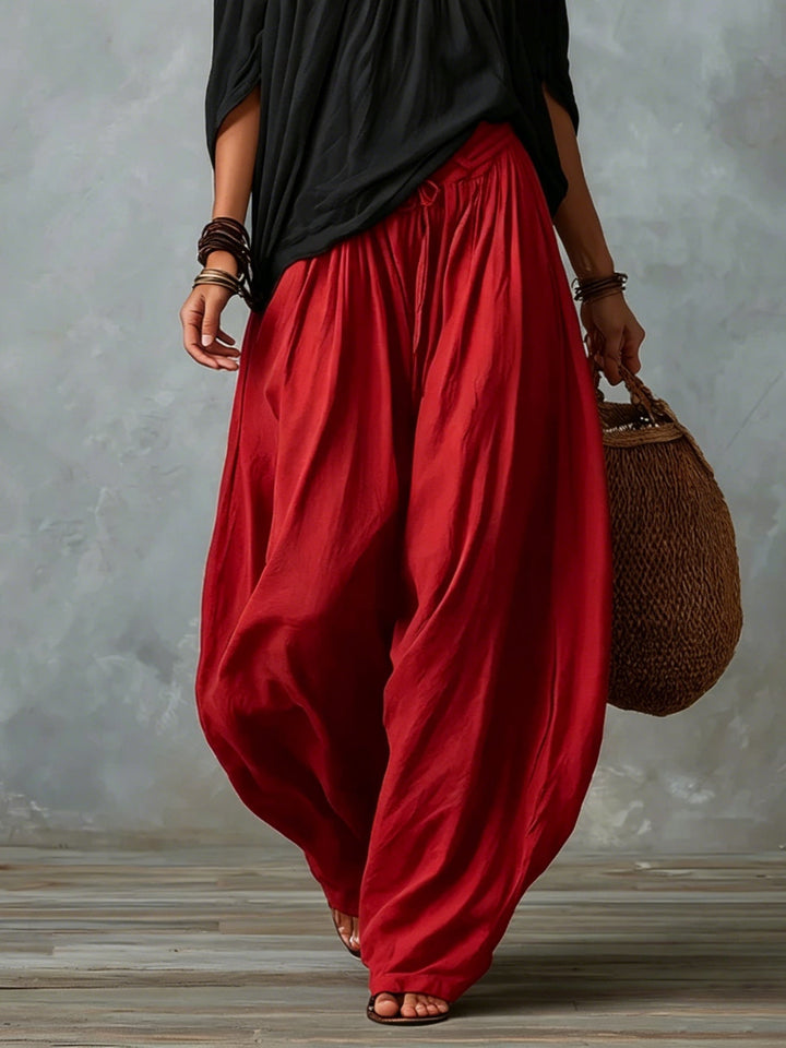 Off-the-Shoulder Top with Lantern Trousers