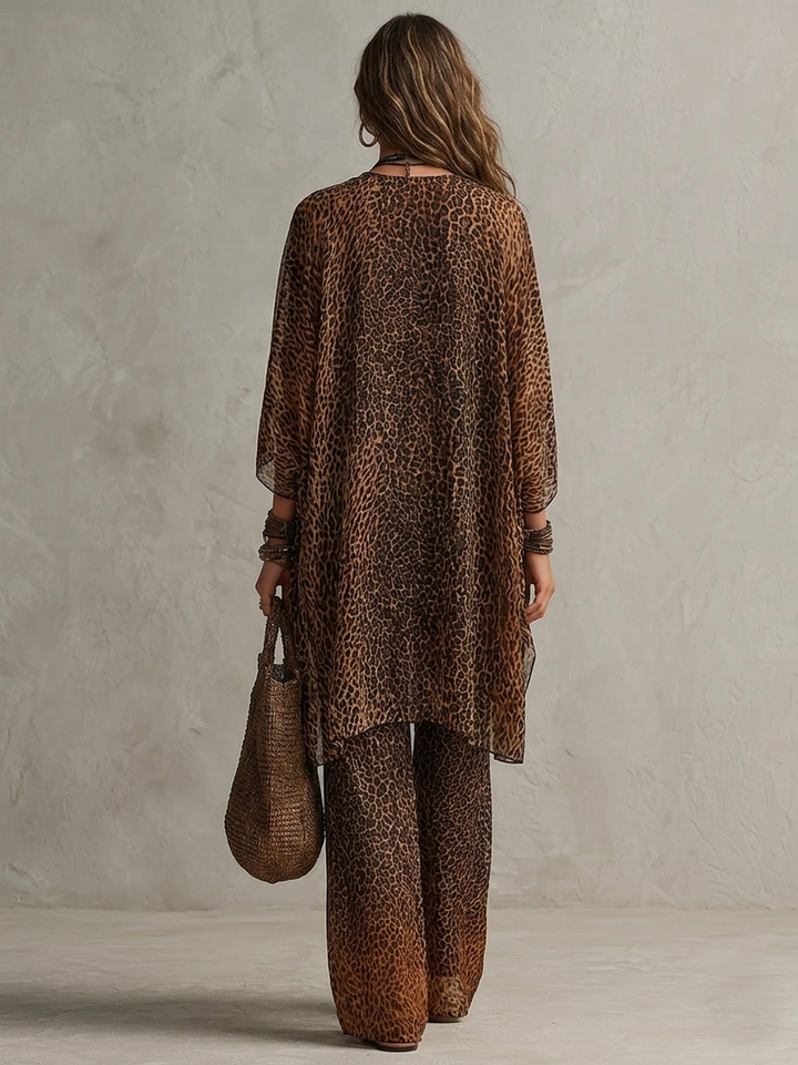 Luxury Boho Leopard 3-Piece Set
