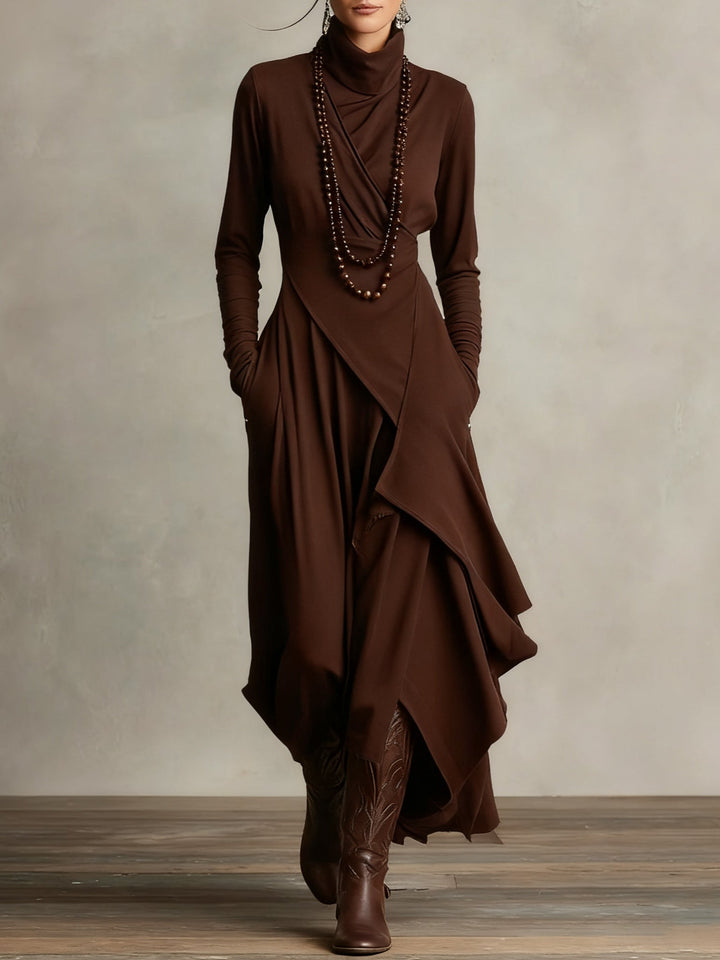 Arielle | Vintage Asymmetrical Collar Dress