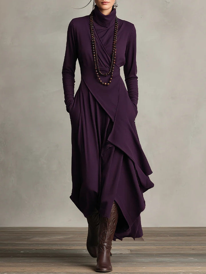 Arielle | Vintage Asymmetrical Collar Dress