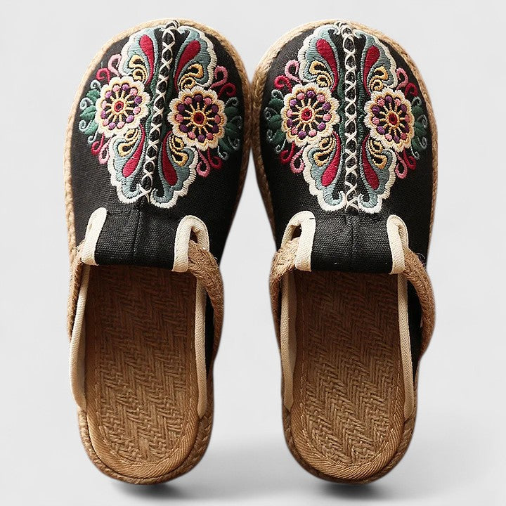 Clarize - Embroidered Ballerina Sandals