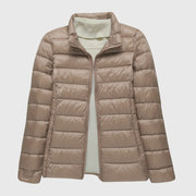 Khaki with Stand-Up Collar
