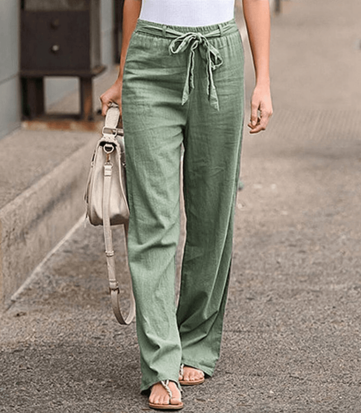 Joleen - Women's Relaxed Trousers with Drawstring and Elasticated Waist