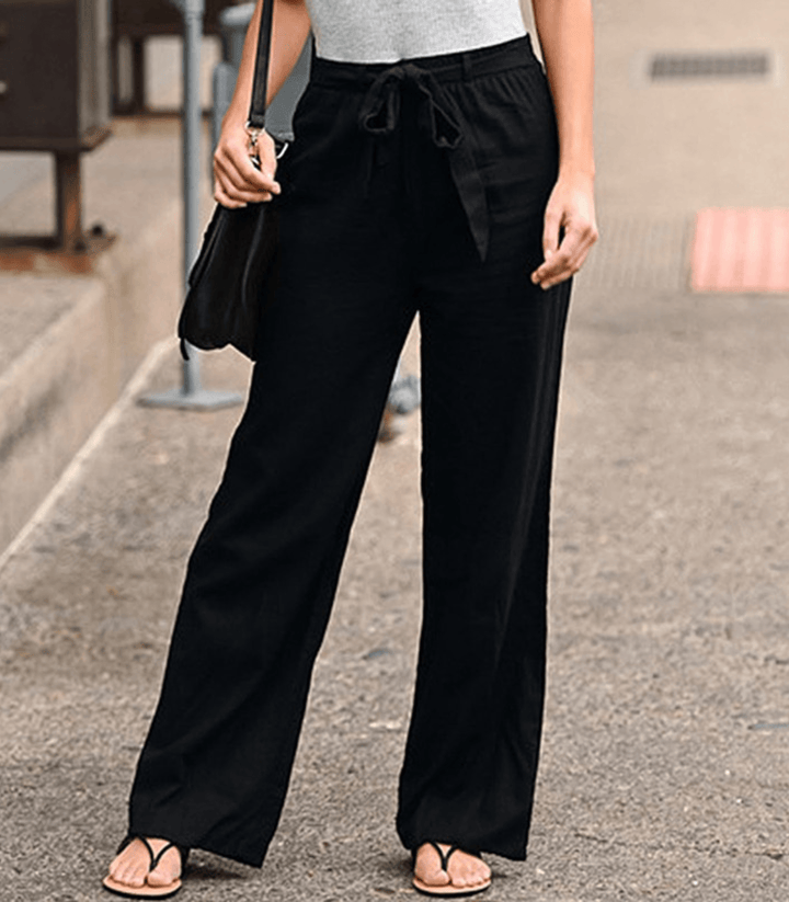Joleen - Women's Relaxed Trousers with Drawstring and Elasticated Waist