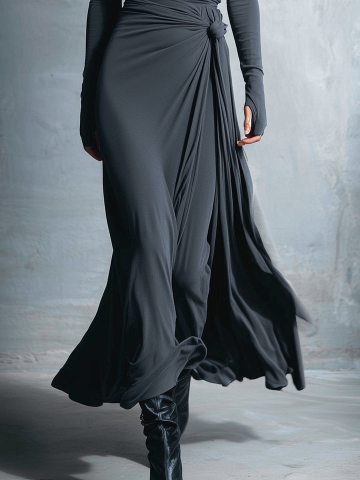 Naomie | Silk Knot Maxi Dress