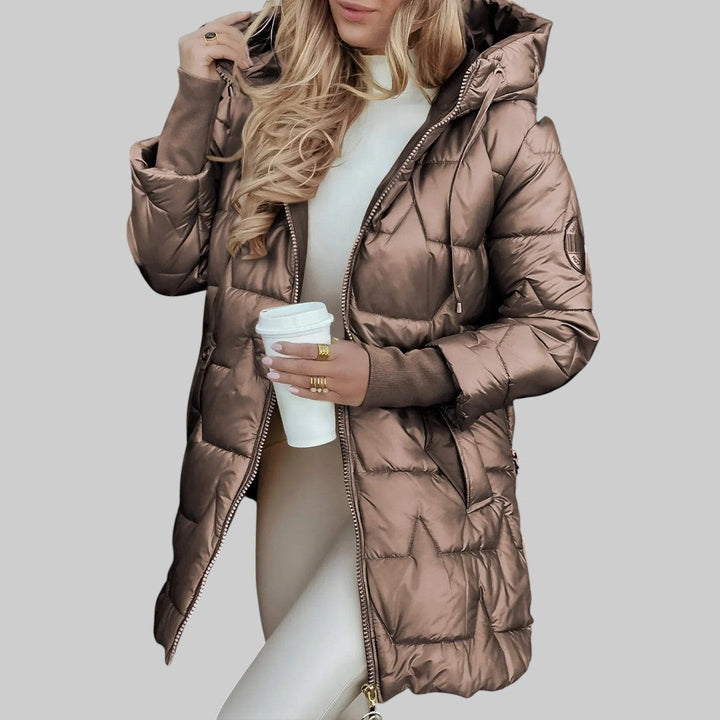 Cecilia | Elegant Hooded Coat for Autumn