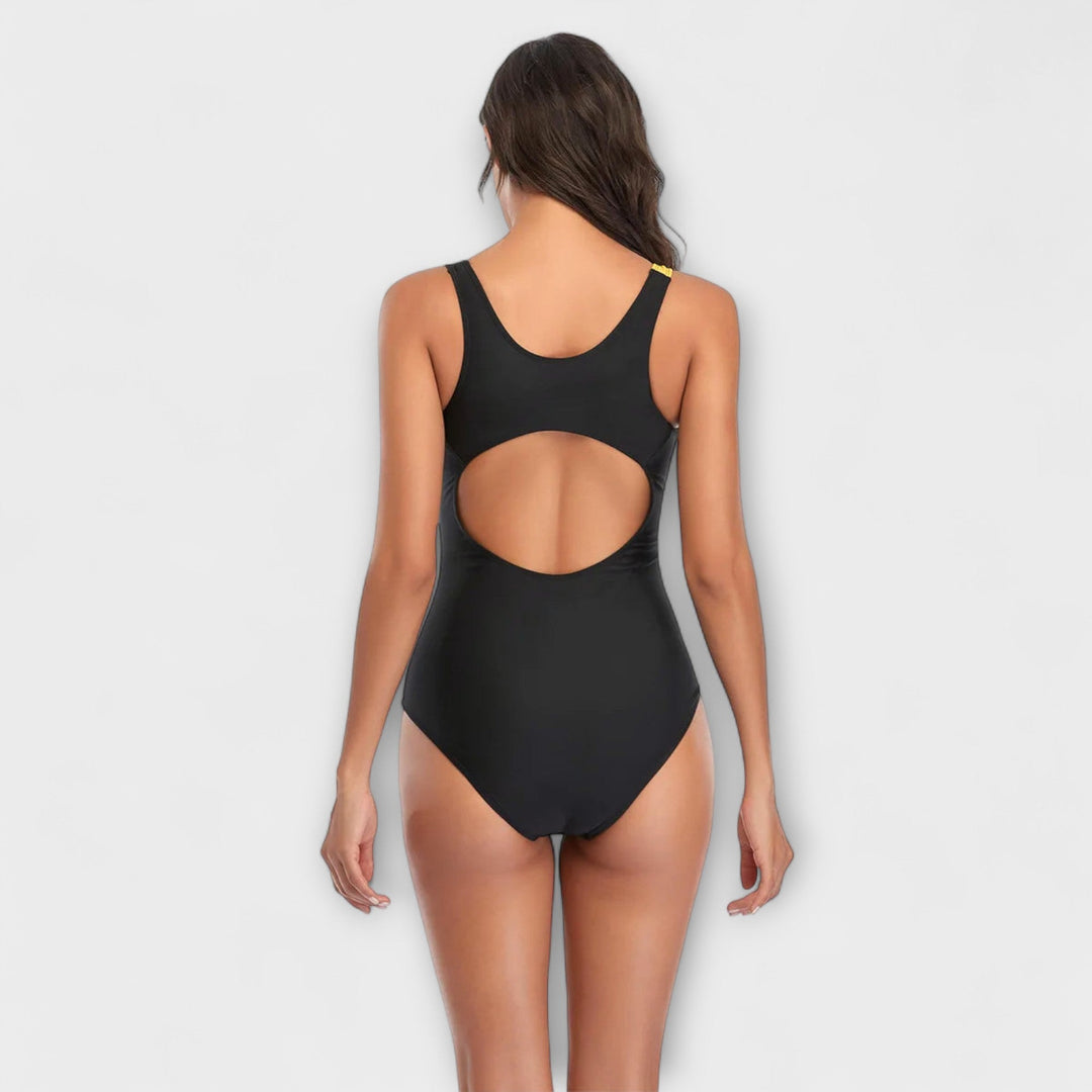 Sporty Open-Back Swimsuit