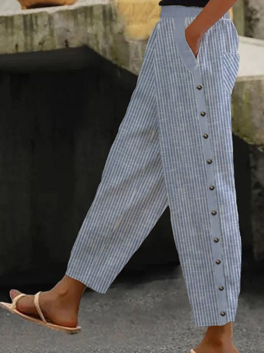 Linaya - Striped Tailored Trousers