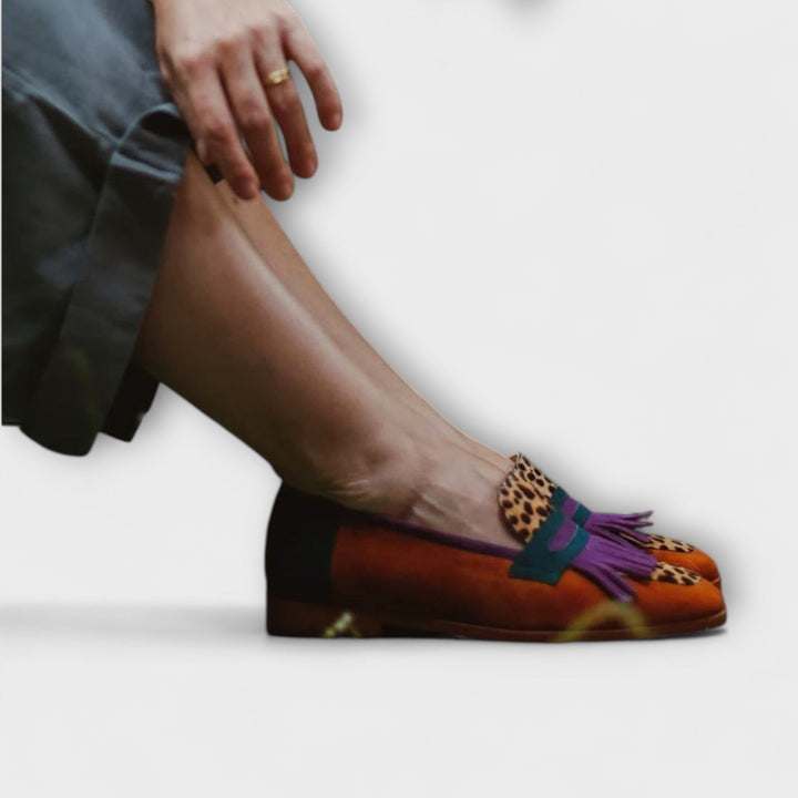 Fallon™ | Brown Leopard Print Moccasins