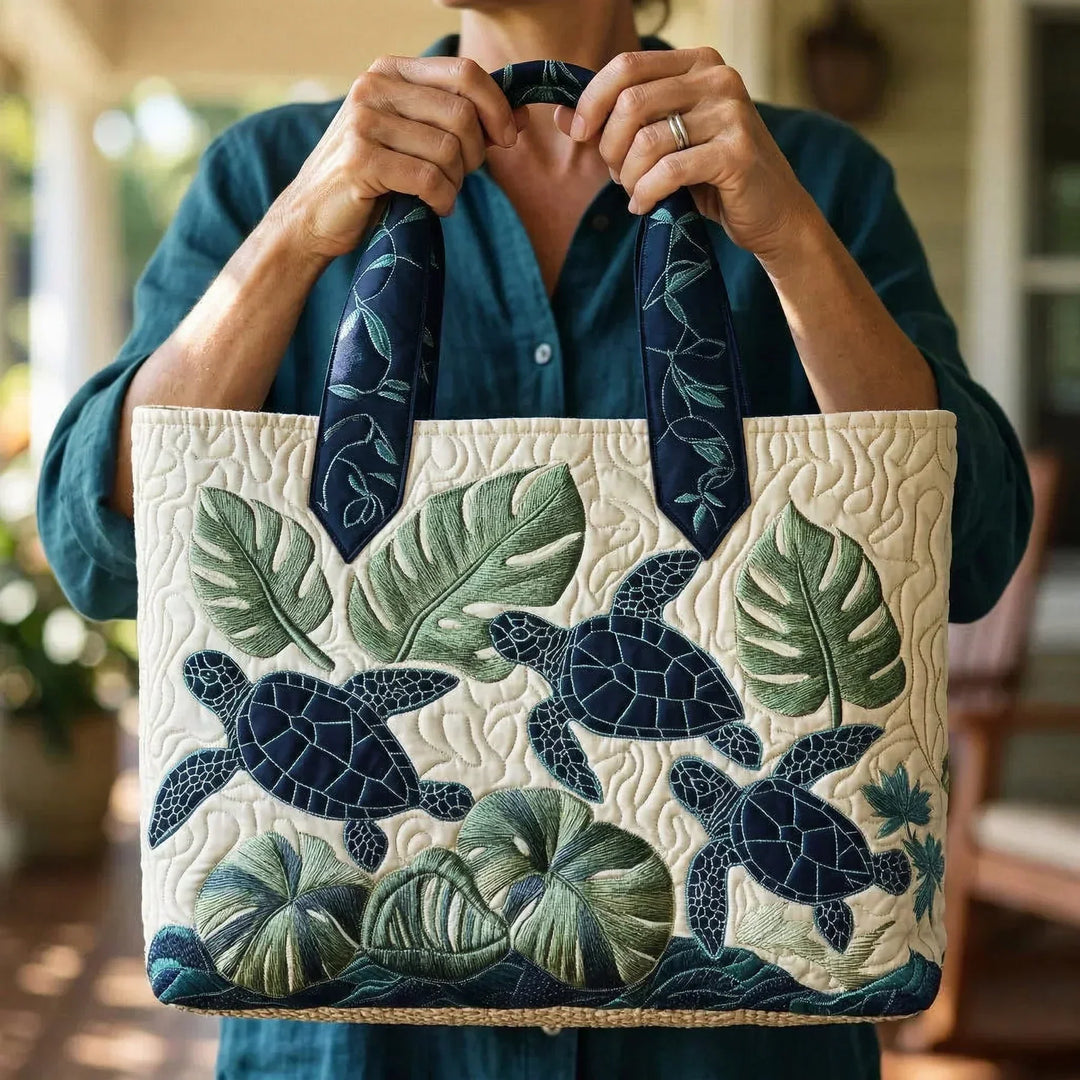 Grace of the Sea Turtle Artisan Fabric Bag