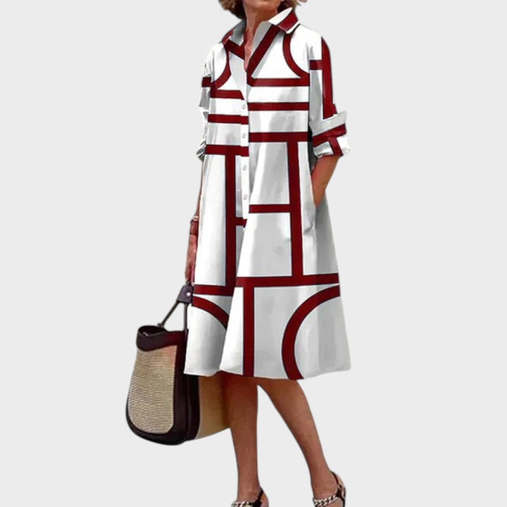 Dragana - Geometric Pattern Dress for Women