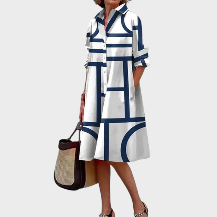 Dragana - Geometric Pattern Dress for Women