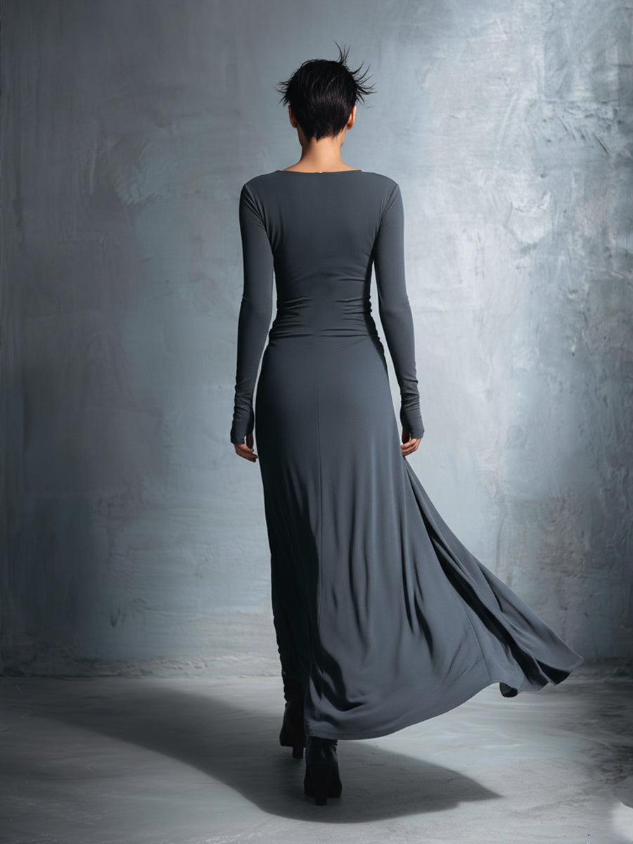 Naomie | Silk Knot Maxi Dress