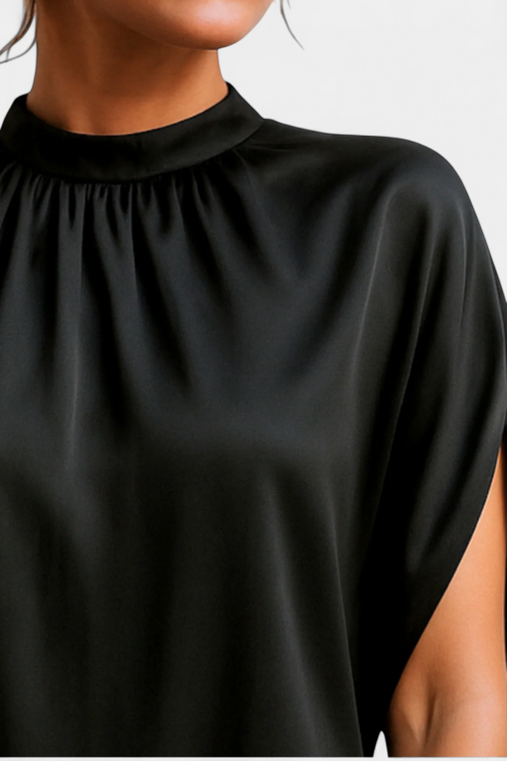 Ena Timeless Midi Dress with Round Neck