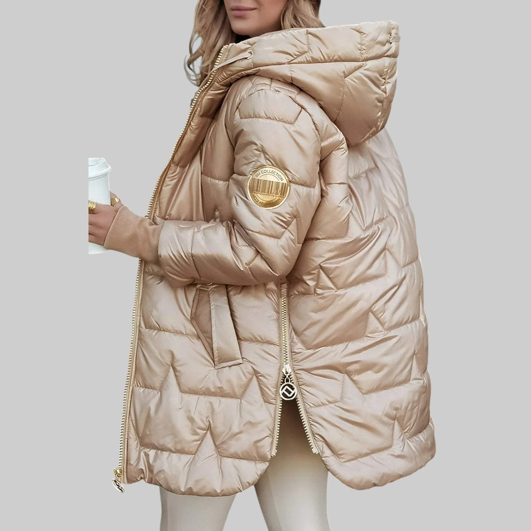 Cecilia | Elegant Hooded Coat for Autumn