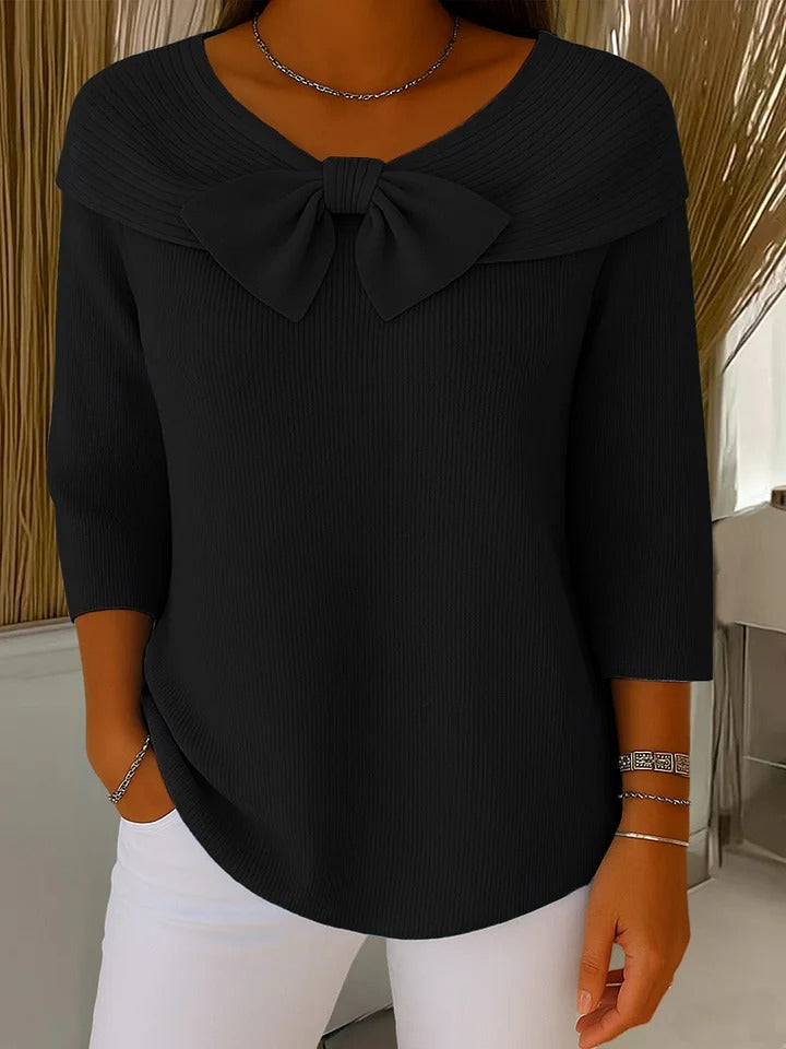 Tivella™ | Bow-Detail Sweater with Round Neck