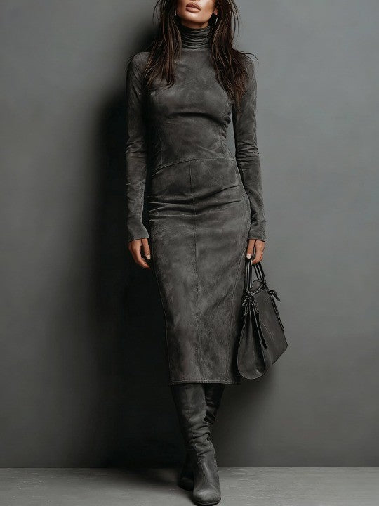 Lorène | Brown Midi Dress