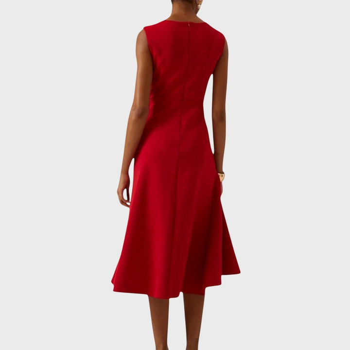 Katarina - Asymmetrical Ruched Midi Dress