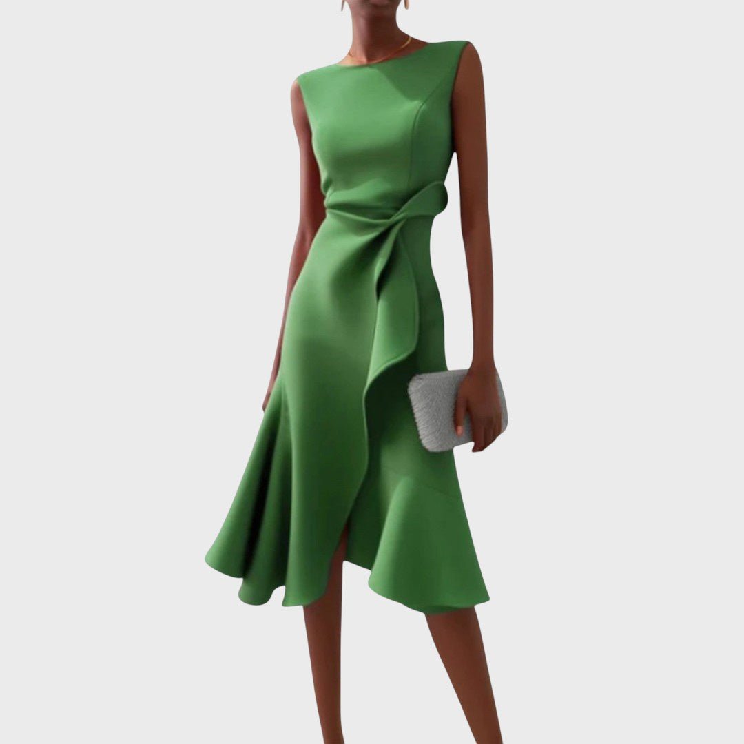 Katarina - Asymmetrical Ruched Midi Dress