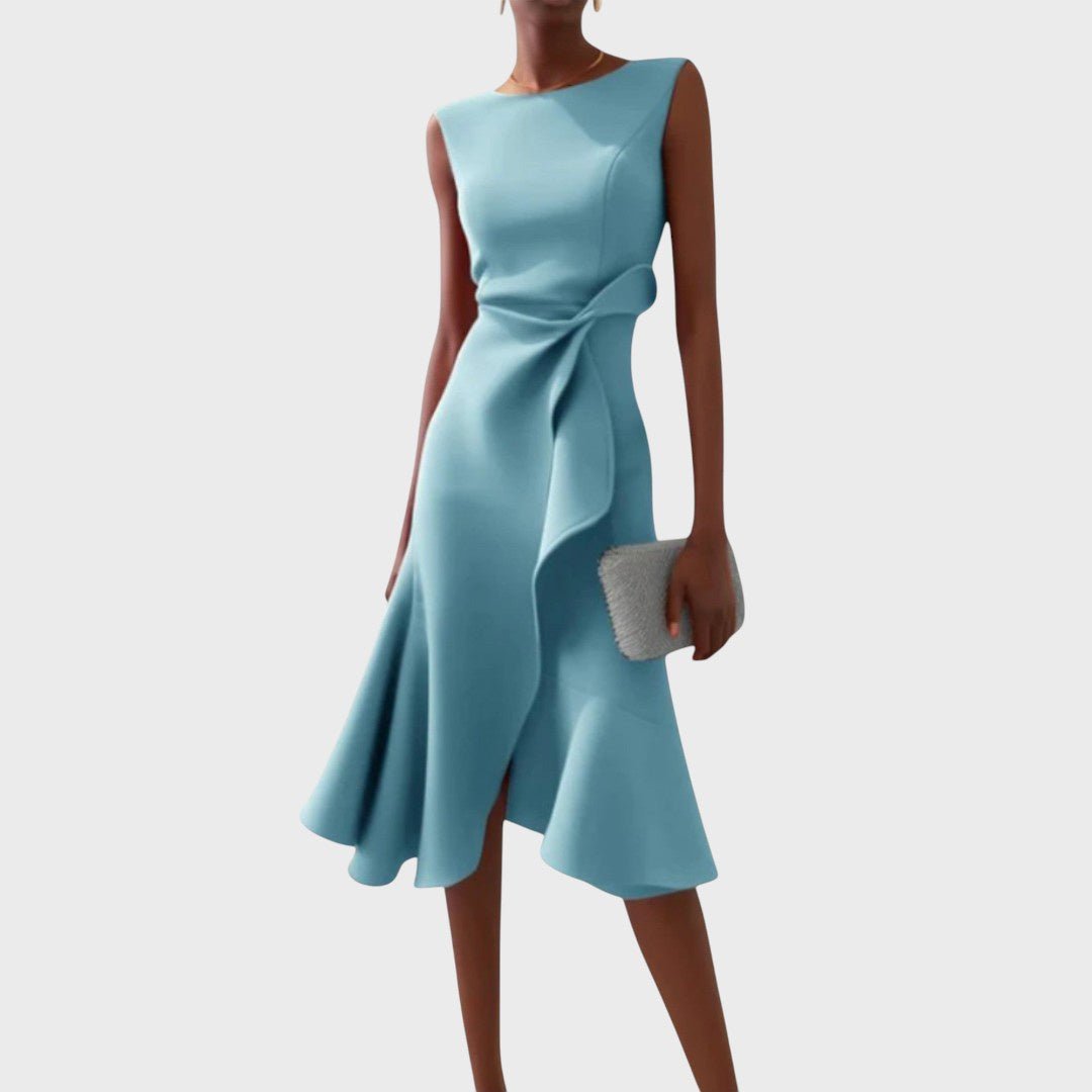 Katarina - Asymmetrical Ruched Midi Dress