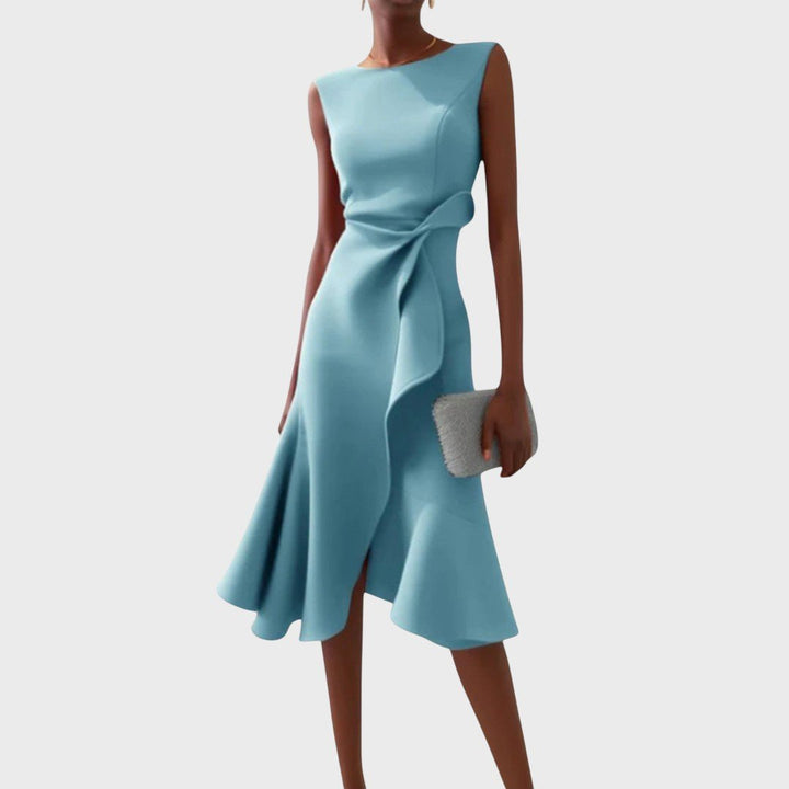 Katarina - Asymmetrical Ruched Midi Dress