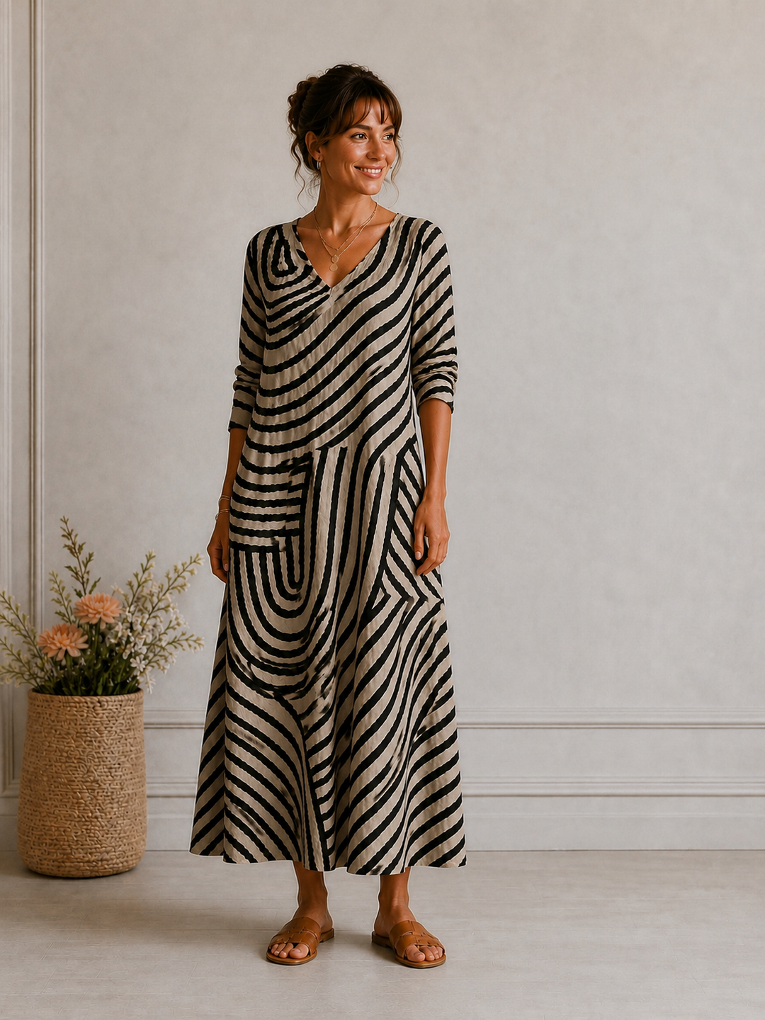 Grace – Elegant Patterned Dress