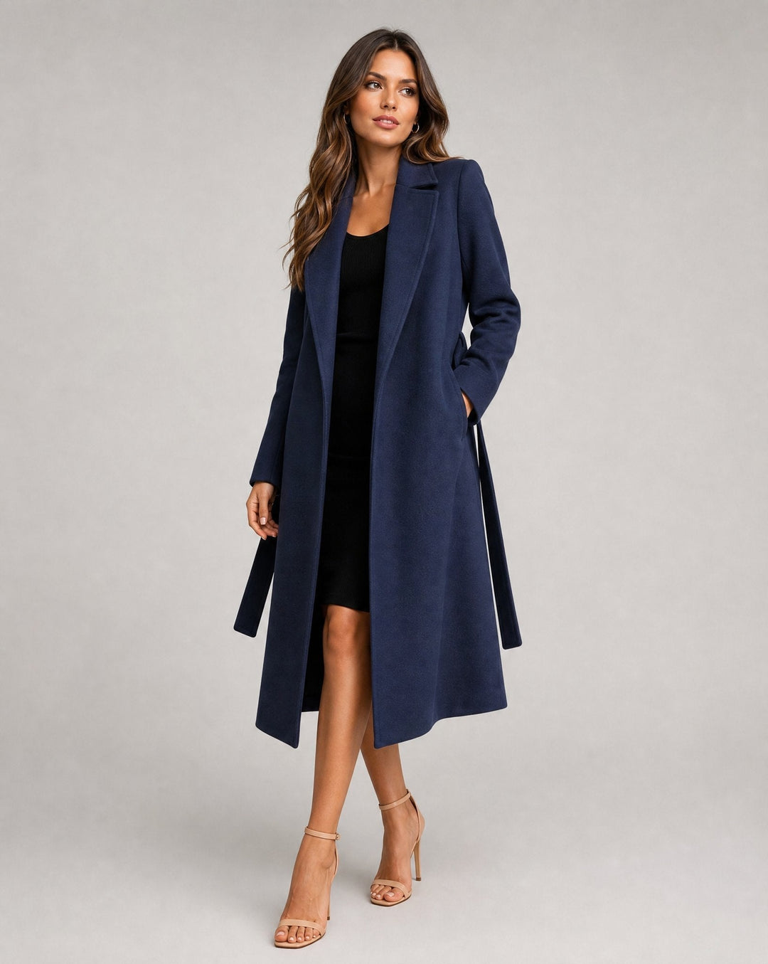 Romy | Belted Tailored Long Coat