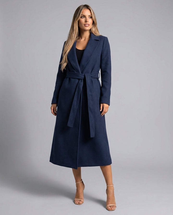 Romy | Belted Tailored Long Coat