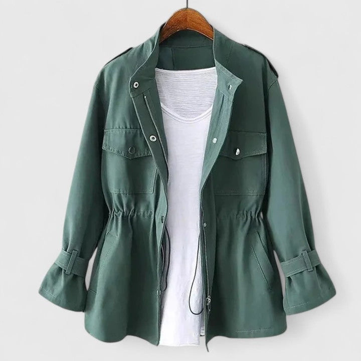 Lisa | Tailored Utility Jacket with Adjustable Drawstring