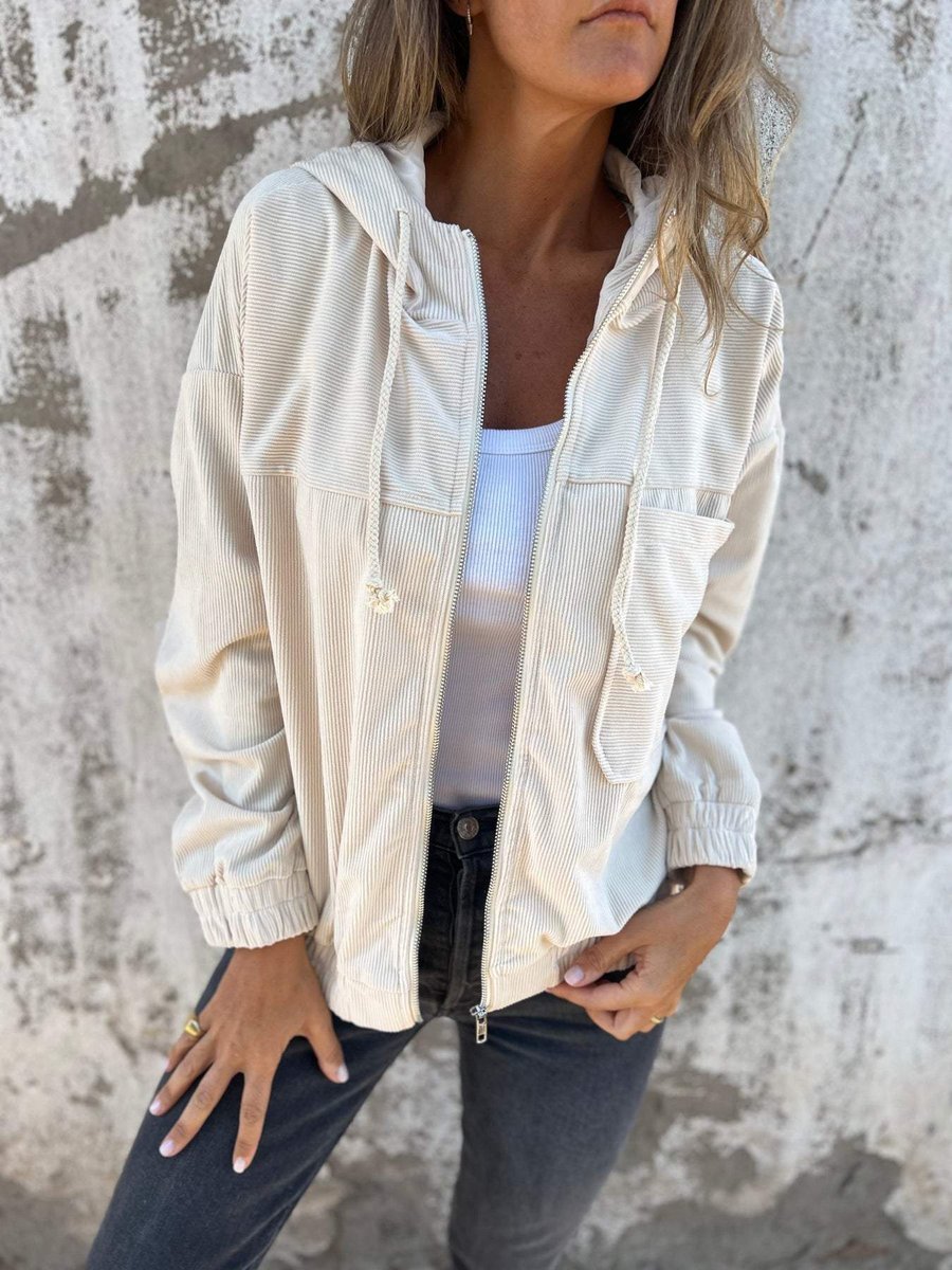 Lidewij | Oversized Hooded Zip Jacket