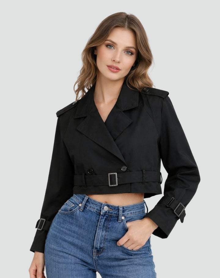 Leonie | Belted Short Trench Coat