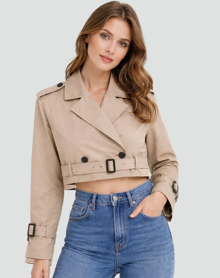 Leonie | Belted Short Trench Coat