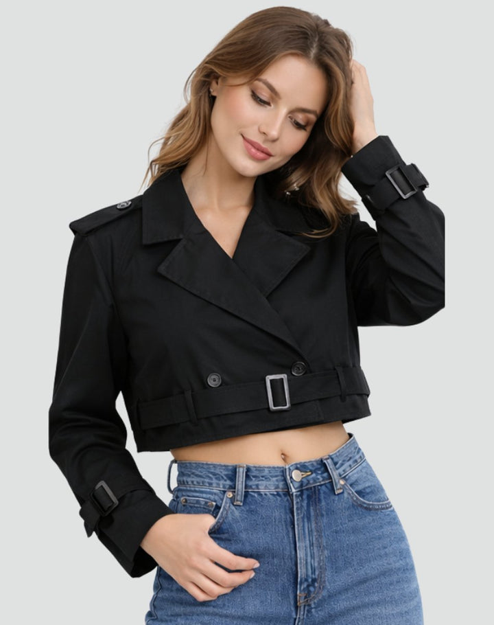 Leonie | Belted Short Trench Coat