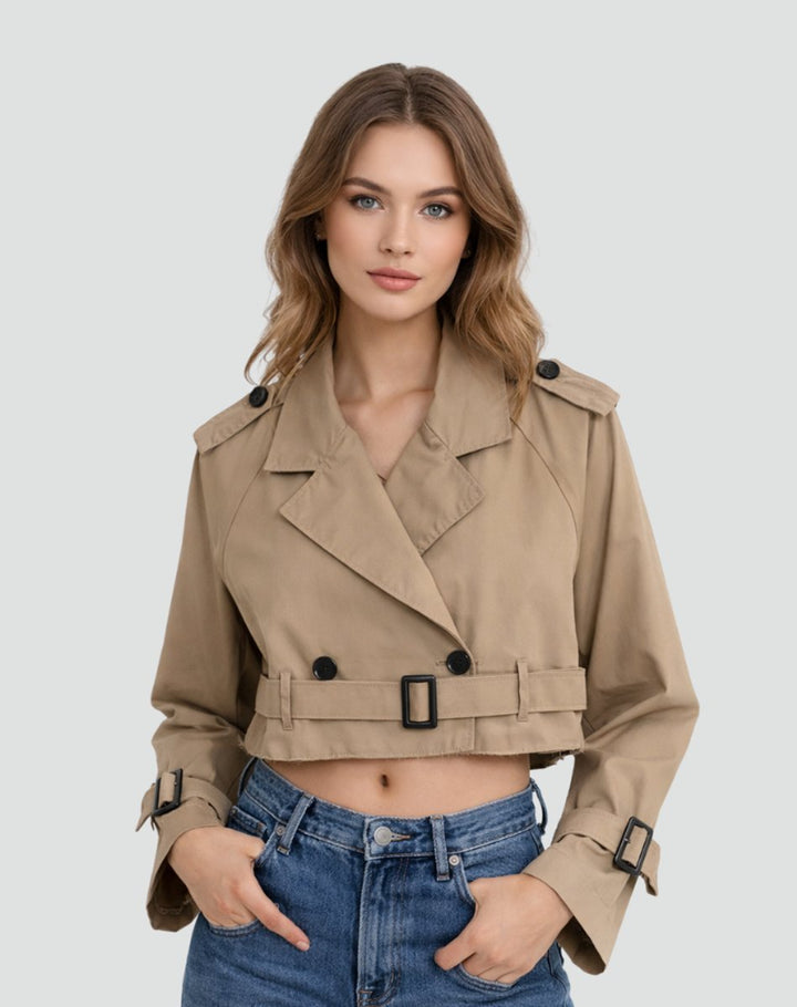 Leonie | Belted Short Trench Coat