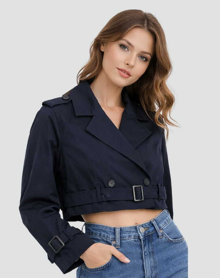 Leonie | Belted Short Trench Coat