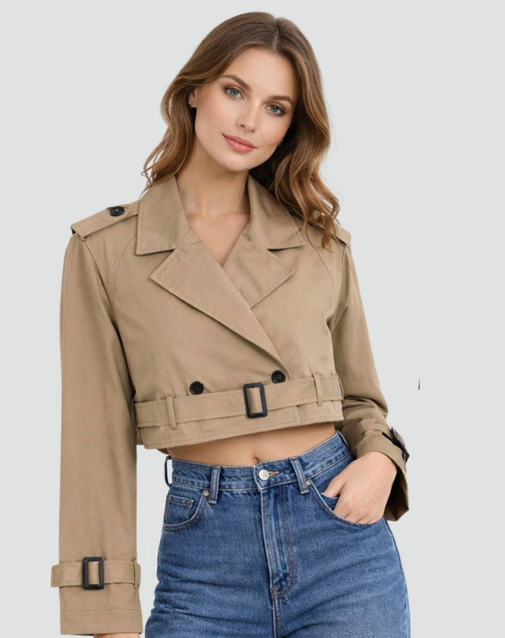 Leonie | Belted Short Trench Coat