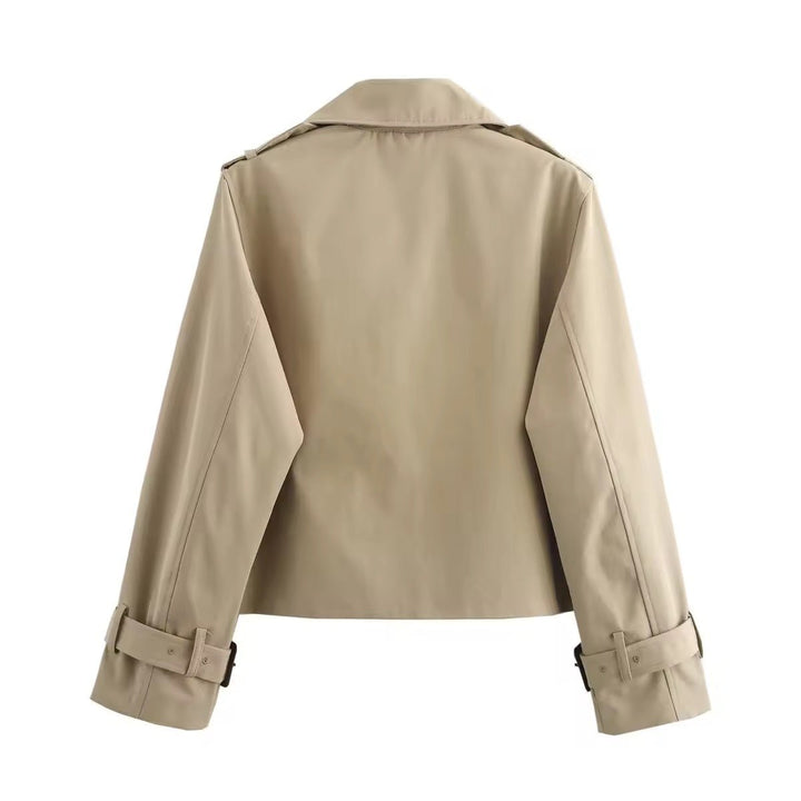 Jantien | Short Double-Breasted Trench Coat